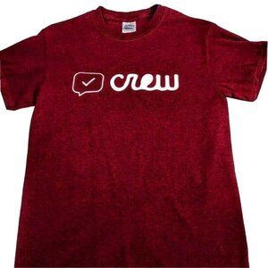 Small Cotton Red with White CREW Short Sleeve T-shirt 40h